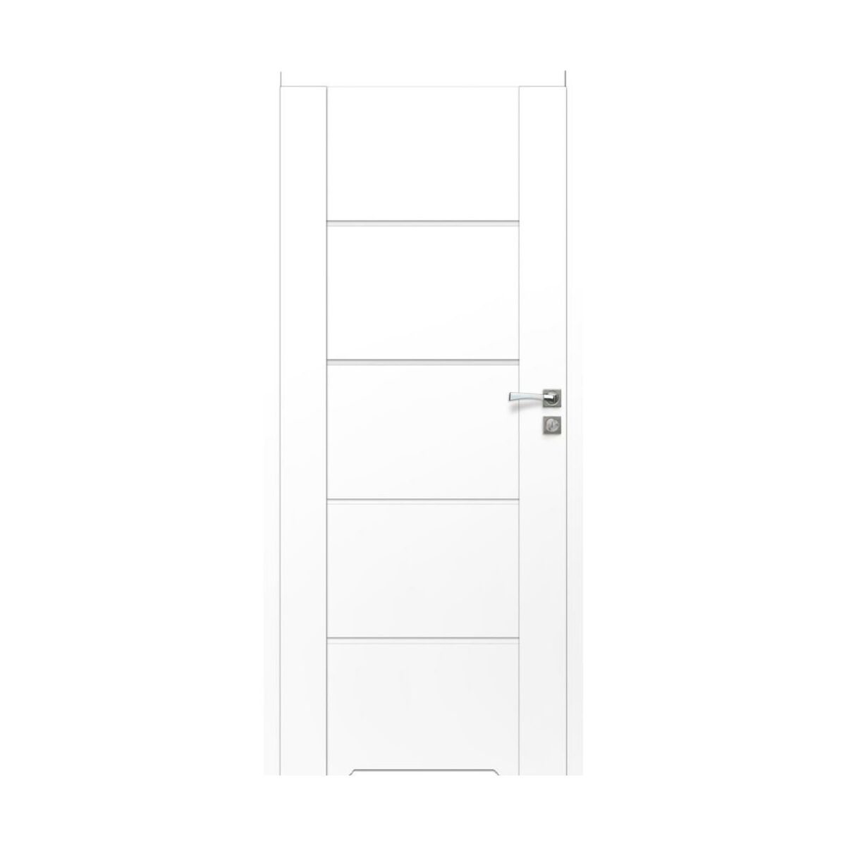 Skrzydło drzwiowe bezprzylgowe łazienkowe z podcięciem wentylacyjnym Malibu White 90 Lewe Artens