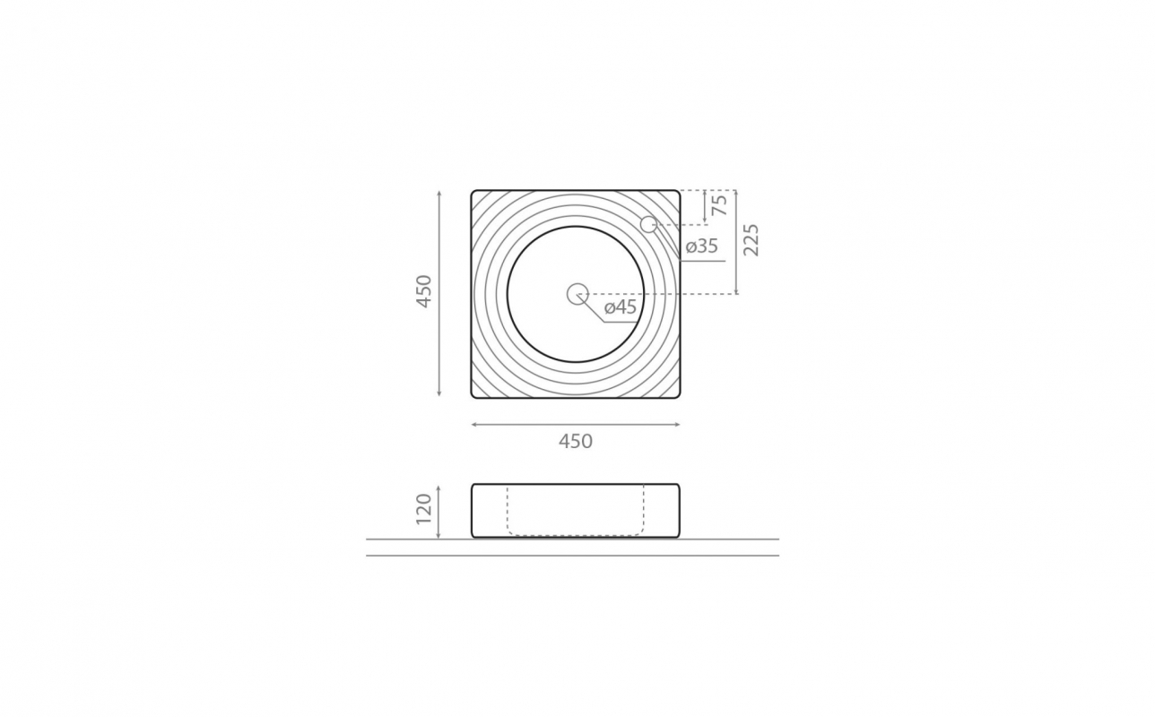 Bathco Gota 45x45 0081