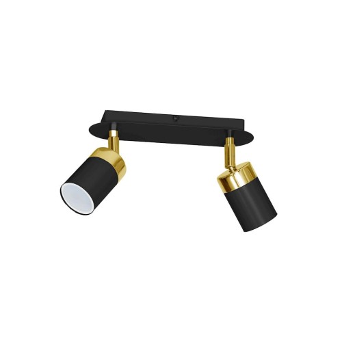 Milagro Lampa sufitowa JOKER BLACK/GOLD 2xGU10 MLP6124