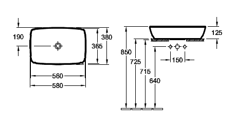 Villeroy & Boch Artis 58x38 417258R1