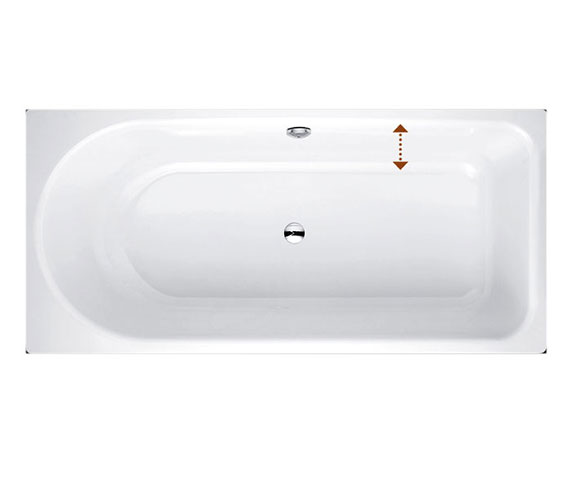 Bette Ocean Low-Line Wanna prostokątna 150x70x38 cm przelew z tyłu, z powłoką BetteGlaze Plus, biała 8841-000PLUS