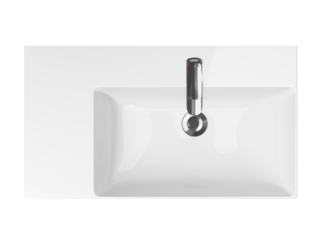 Cersanit Laufen Kartell Umywalka wisząca 46x28x12 cm z otworem na baterię biała H8153350001111 H1087