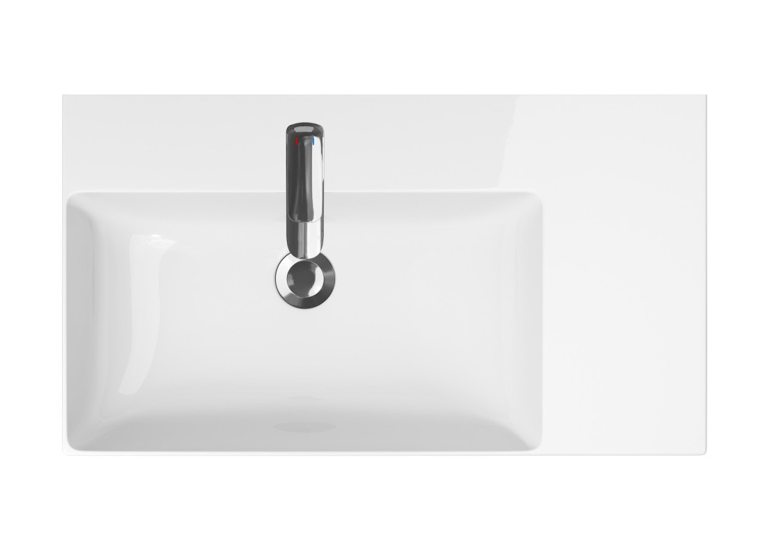 Cersanit Laufen Kartell Umywalka wisząca 46x28x12 cm z otworem na baterię biała H8153350001111 H1088
