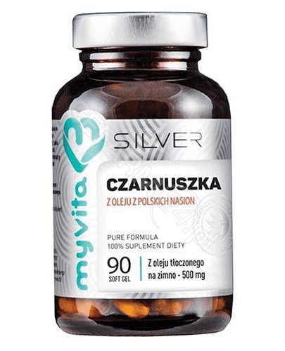 MyVita Czarnuszka z oleju z polskich nasion tłoczonego na zimno 500 mg 90 kapsułek Silver 5903021592286