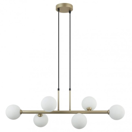 Italux Modernistyczna LAMPA wisząca OLBIA PND-38679-6-BK-SG szklany ZWIS kule balls do jadalni czarny PND-38679-6-BK-SG