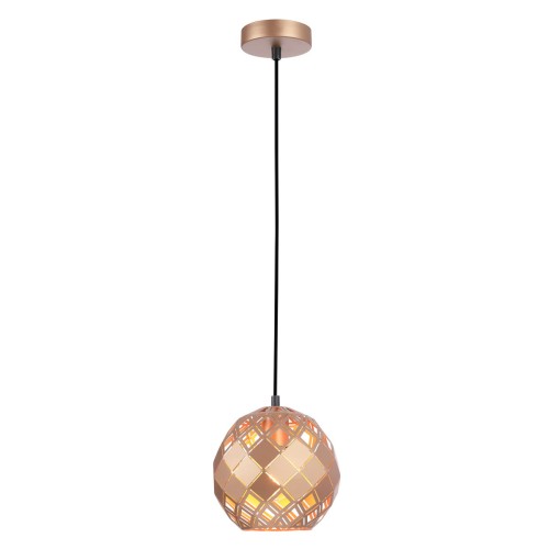 Italux Wisząca LAMPA geometryczna PAULELA PND-34221-1S-GD ażurowy ZWIS do sypialni złoty PND-34221-1S-GD