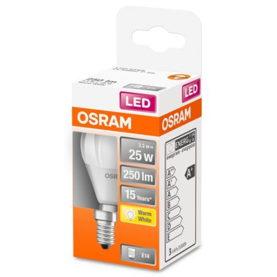 Osram Classic P żarówka E14 3,3W 2 700 K matowa