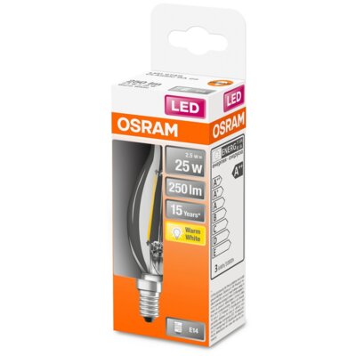 Osram Classic B żarówka E14 2,5W 2 700 K podmuch
