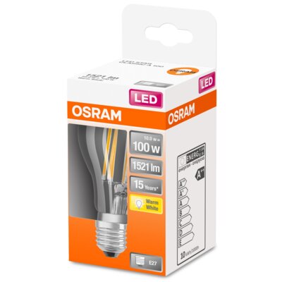 Osram Żarówka LED STAR CL A FIL 100 NON-DIM 10W 827 E27 LED STAR CL A FIL 100 NON-DIM 10W