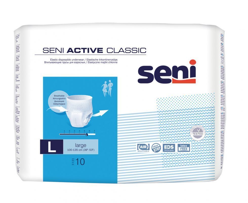 Seni Active Classic Majtki chłonne Large 10szt