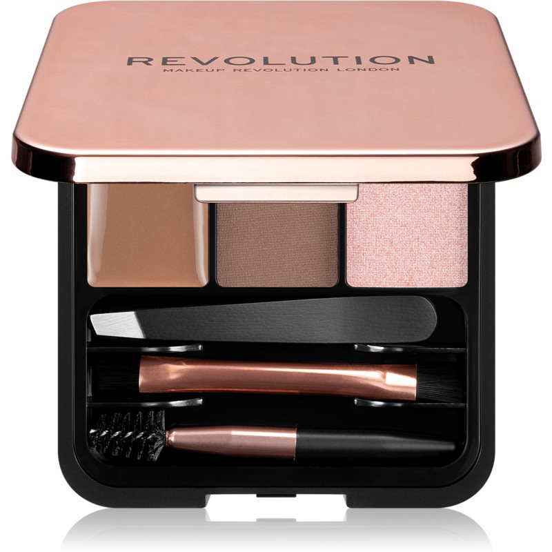 Makeup Revolution Brow Sculpt Kit zestaw do stylizacji brwi odcień Brown 2,2 g