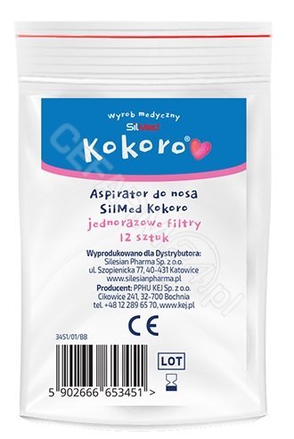 SilMed Kokoro filtry do aspiratora do nosa x 12 szt
