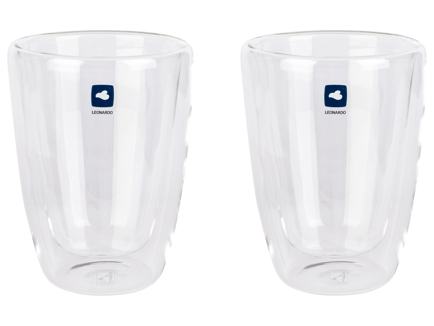 Leonardo Szklanki termiczne ręcznie robione Tavolino, 2 lub 3 sztuki (Latte macchiato)