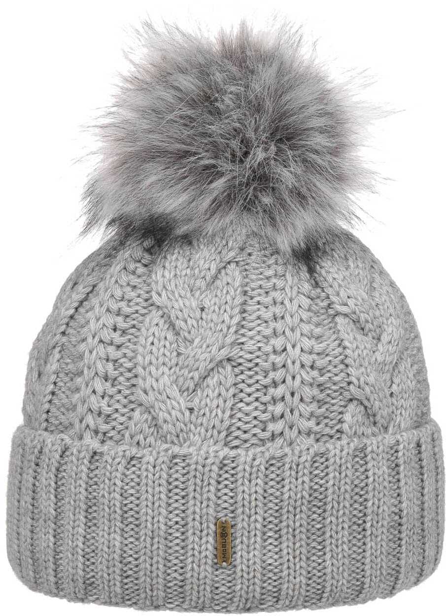 Czapka z Mankietem Cable Knit by McBURN, szary, One Size