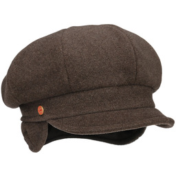 Czapka Newsboy Camilla by Mayser, brązowy nakrapiany, L (58-59 cm)