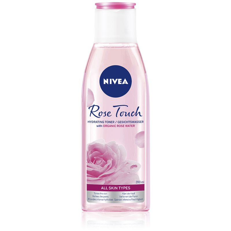 Nivea ROSE TOUCH Tonik do twarzy, ORGANICZNA WODA RÓŻANA, 200 ml 9005800351322
