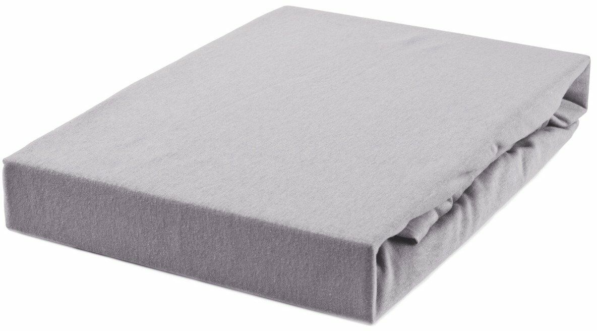 Homelle Prześcieradło Jersey ze ściągaczem Szare