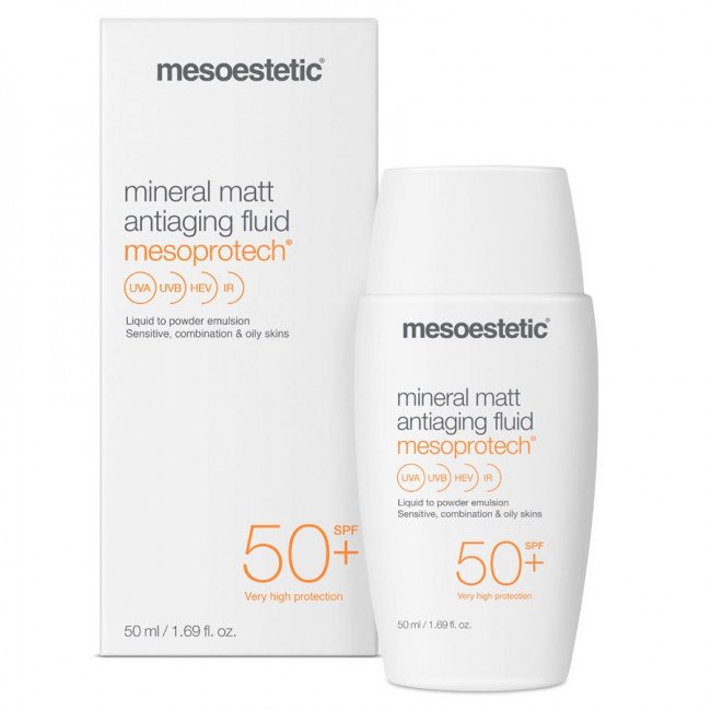 Фото - Крем і лосьйон Mesoestetic Mesoprotech Mineral Matt Antiaging Fluid SPF 50+ 50ml