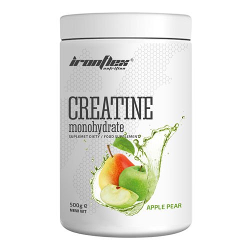 IRONFLEX Creatine Monohydrate - 500g - Monohydrat Kreatyny - Apple Pear - Kreatyny