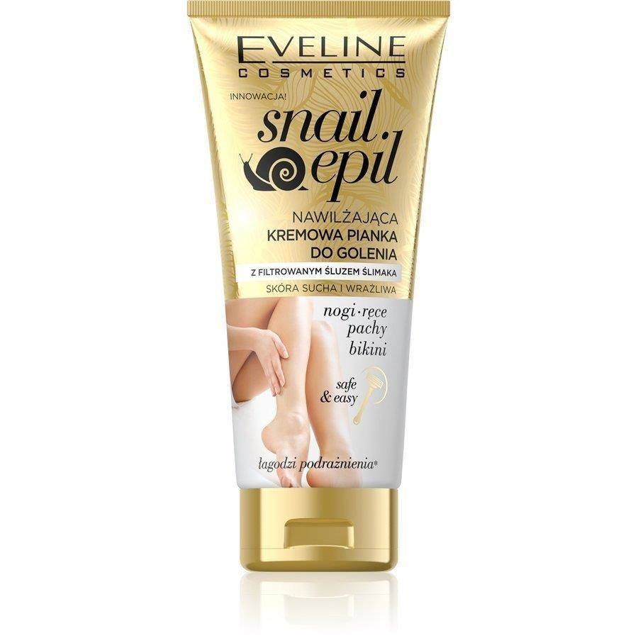Eveline Cosmetics Snail Epil nawilżająca kremowa pianka do depilacji ze śluzem ślimaka do skóry suchej i wrażliwej 175ml