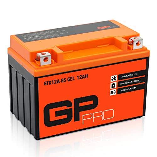GP-PRO GT12A-BS 12 V 10 Ah akumulator żelowy (podobny do YT12A-BS / YTX12A-BS) (nie wymaga konserwacji i zapieczętowana)