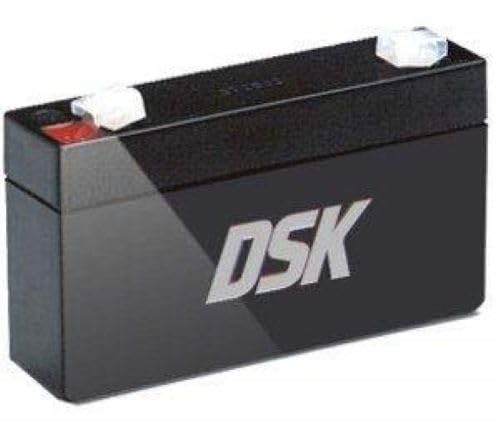 DSK 10318-6V 1.2Ah Sealed Rechargeable AGM Lead Battery. Ideal for Car and electric motorcycles for children, Scooters, UPS systems, Security and communication systems, Emergency light