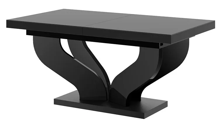 Czarny duży prostokątny stół rozkładany A5-G11