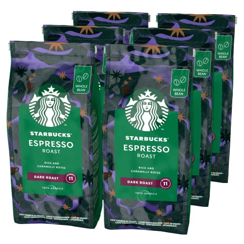 STARBUCKS Espresso Roast, Dark Roast, Kawa Ziarnista 200g (6 sztuk w zestawie)