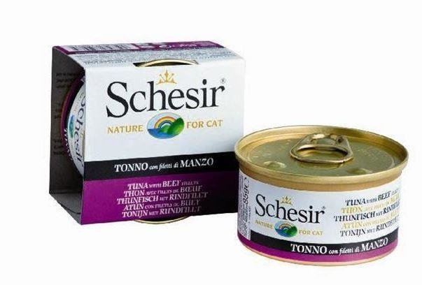 Schesir 10 + 2 gratis! w galarecie 12 x 85 g Tuńczyk z filetem wołowym