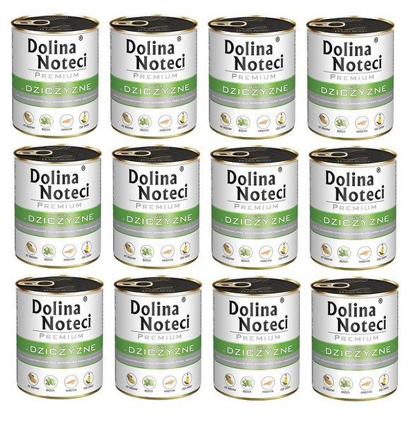 Dolina Noteci Premium Bogata w dziczyznę 12 x 800 g mokra karma dla psów bogata w dziczyznę 12x800g