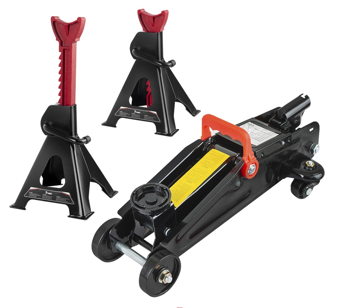 Zestaw Podnośnik Żaba 2T REDATS LS-320 + Kobyłki 3T REDATS LS-920 2 szt