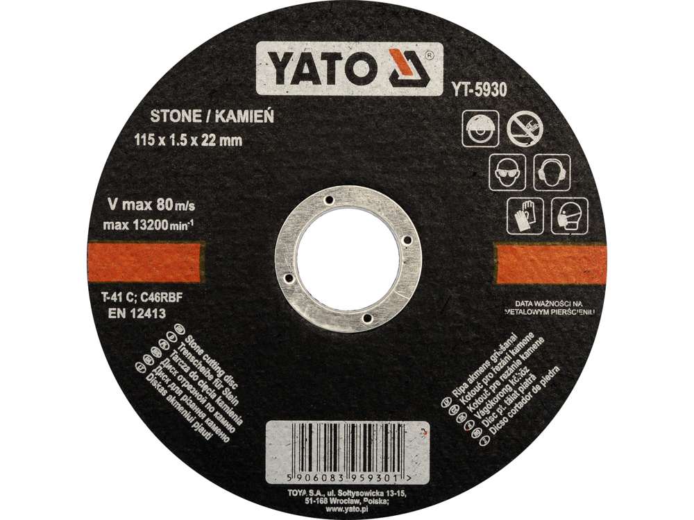 Yato Tarcza do cięcia kamienia 115x1,5x22 mm YT-5930