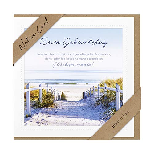 BSB bsb Kartka urodzinowa Pozdrowienia Tyn urodzinowy - Natura Card - dysza plażowa - okładka z papieru typu kraft 692031-2