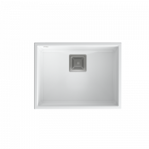 QUADRON Zlew DAVID 50 snow white + syfon INOX