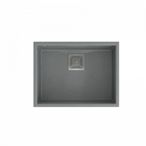 QUADRON Zlew DAVID 50 silver stone + syfon INOX