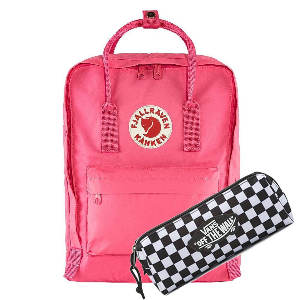 Plecak Fjallraven Kanken -  flamingo pink + piórnik Vans