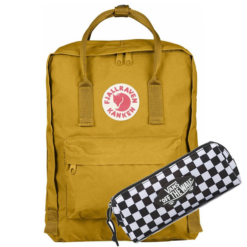 Plecak Fjallraven Kanken - ochre + piórnik Vans