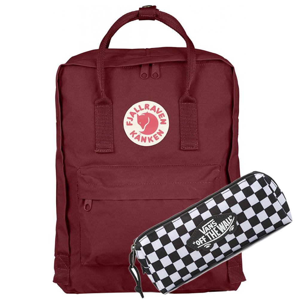 Plecak Fjallraven Kanken - ox red + piórnik Vans