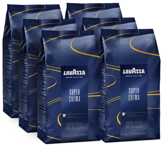 Lavazza ZESTAW Kawa Super Crema 6x1kg 80000700420252