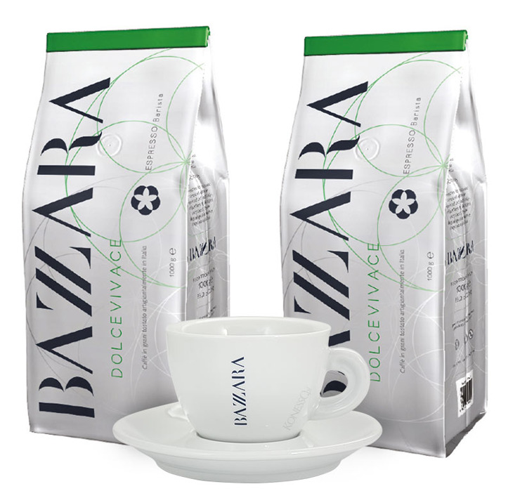 Kawa Bazzara Barista 2x1kg + filiżanka Bazzara Cappuccino GRATIS