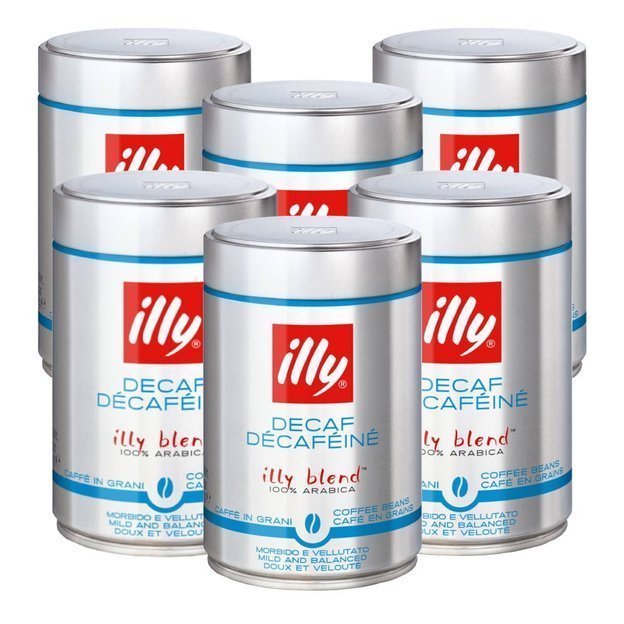 Illy 6x bezkofeinowa 250g - Kawa ziarnista