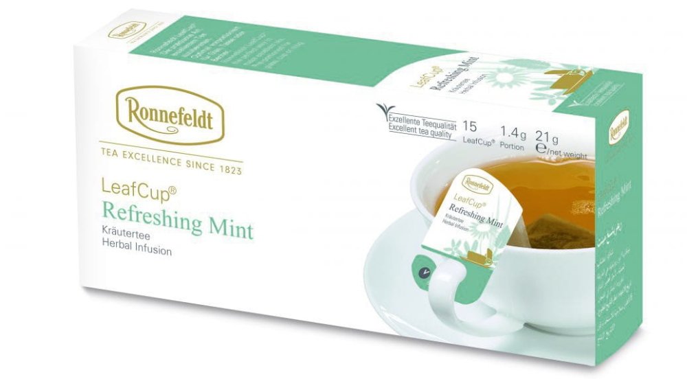Ronnefeldt Ziołowa herbata Leaf Cup Refreshing Mint 15x1,2g 13550
