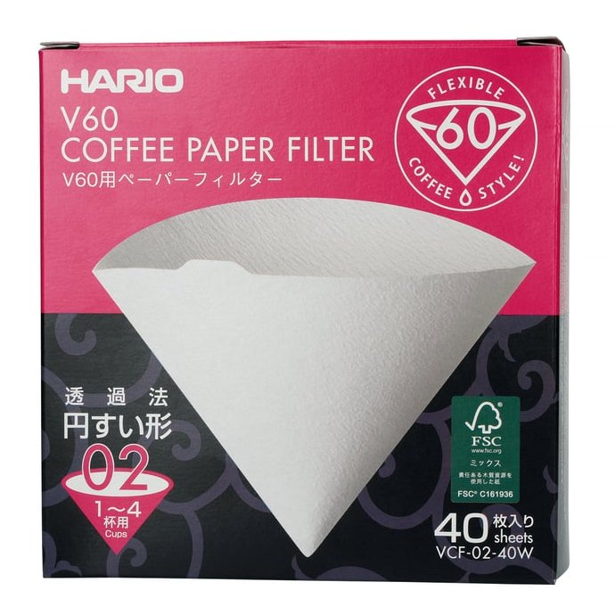 Hario Filtry papierowe do dripa V60-02, 40 szt.