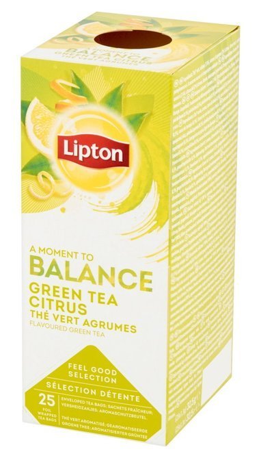 Lipton Zielona herbata Classic Green Tea Citrus 25 kopert