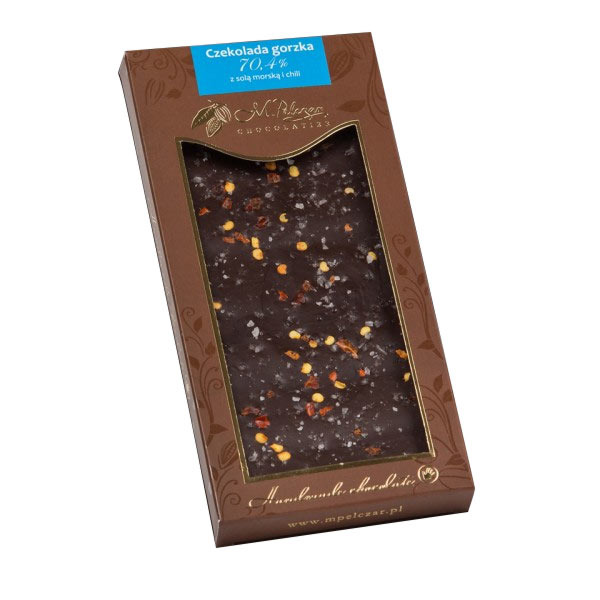 M.Pelczar Chocolatier Gorzka czekolada z solą morską i chilli 2574-uniw