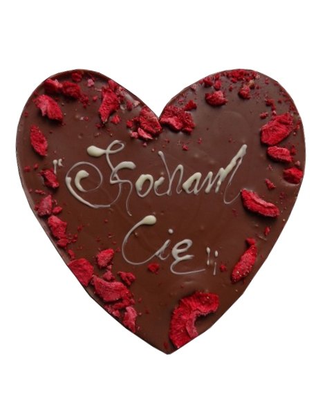 M.Pelczar Chocolatier Czekoladowe Serce z napisem Kocham Cię kocham cie