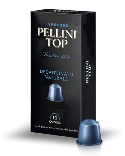 Pellini Kapsułki do Nespresso zamienniki Top Decafeinato Naturale opakowanie 10 kapsułek 3257-uniw