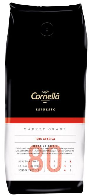 CORNELLA Kawa ziarnista Cornella Espresso Market Grade 80 1kg 4178-uniw