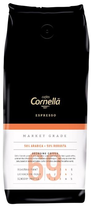 CORNELLA Kawa ziarnista Cornella Espresso Market Grade 69 1kg 4180-uniw