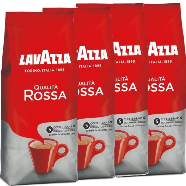 Lavazza ZESTAW Kawa ziarnista Qualita Rossa 4x250g 8000070036284